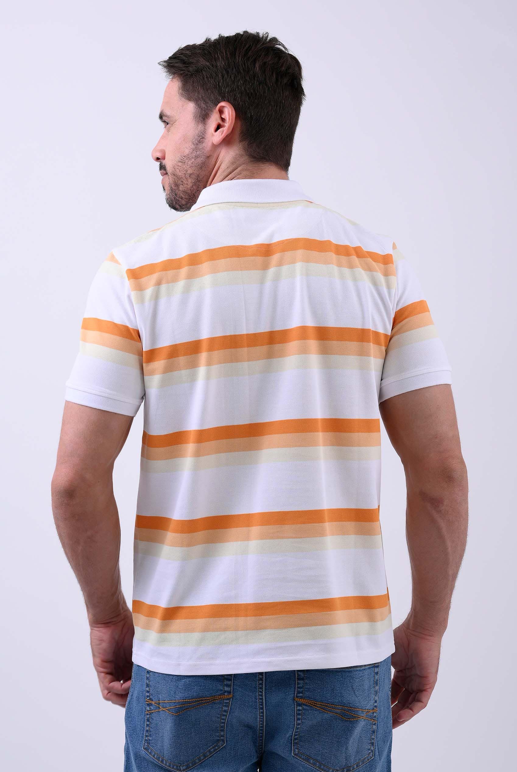 Stripe Pique Polo Shirt