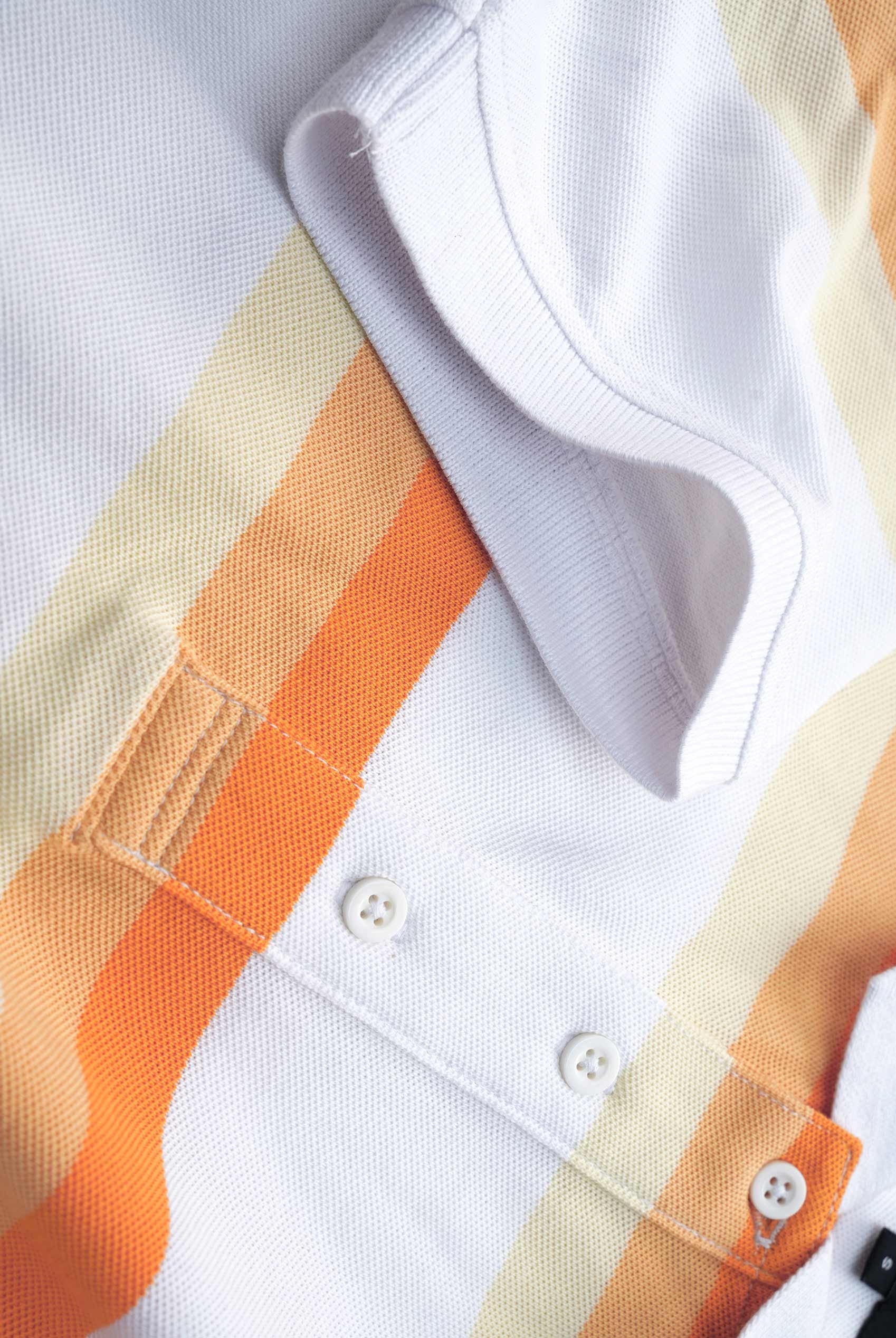 Stripe Pique Polo Shirt
