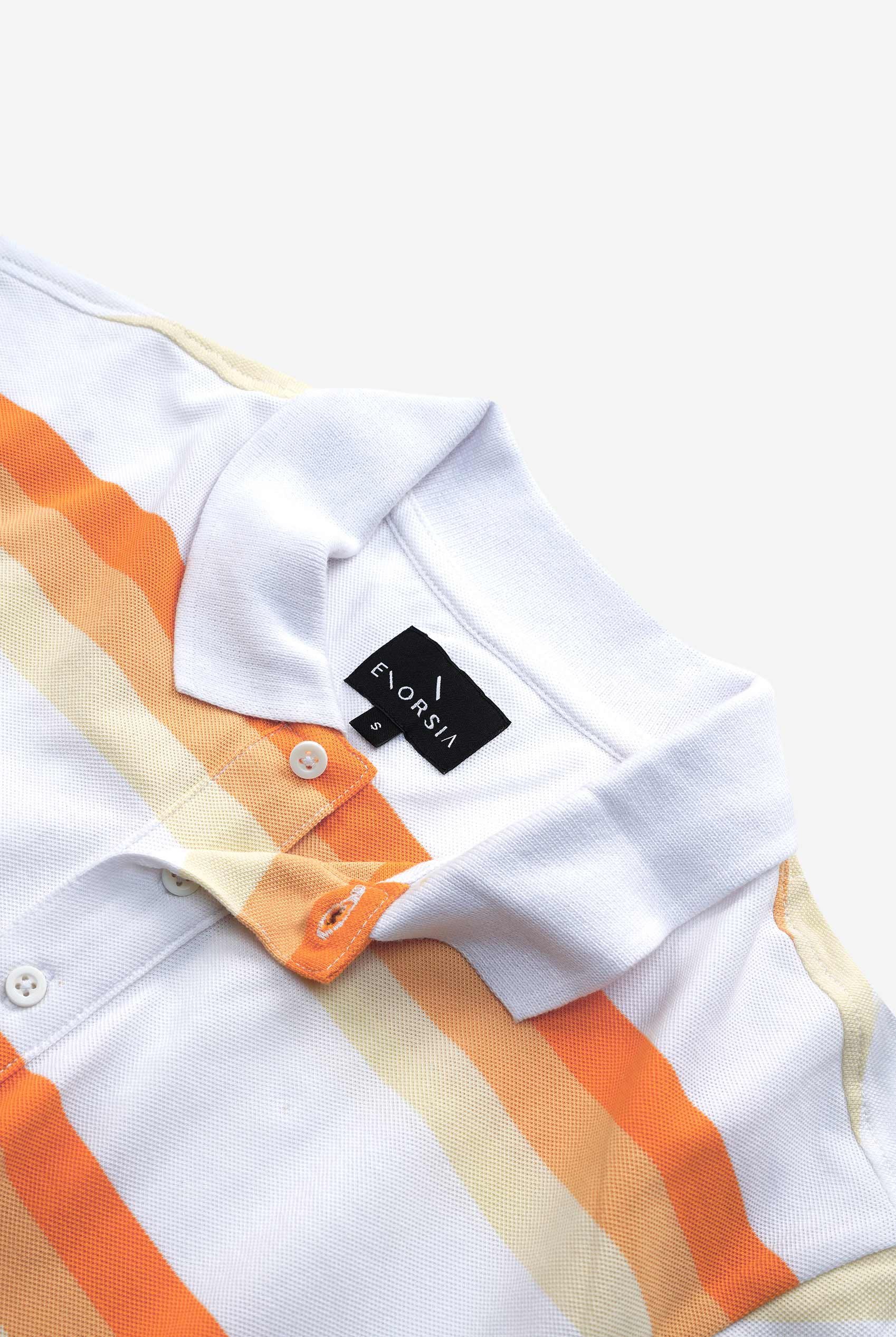 Stripe Pique Polo Shirt