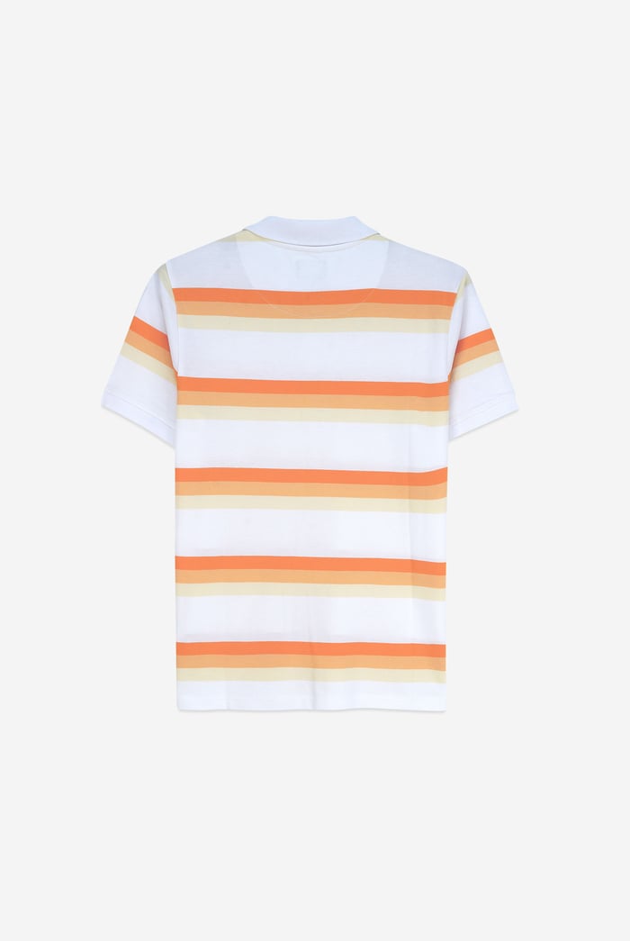 Stripe Pique Polo Shirt