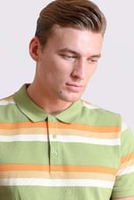 Stripe Pique Polo Shirt