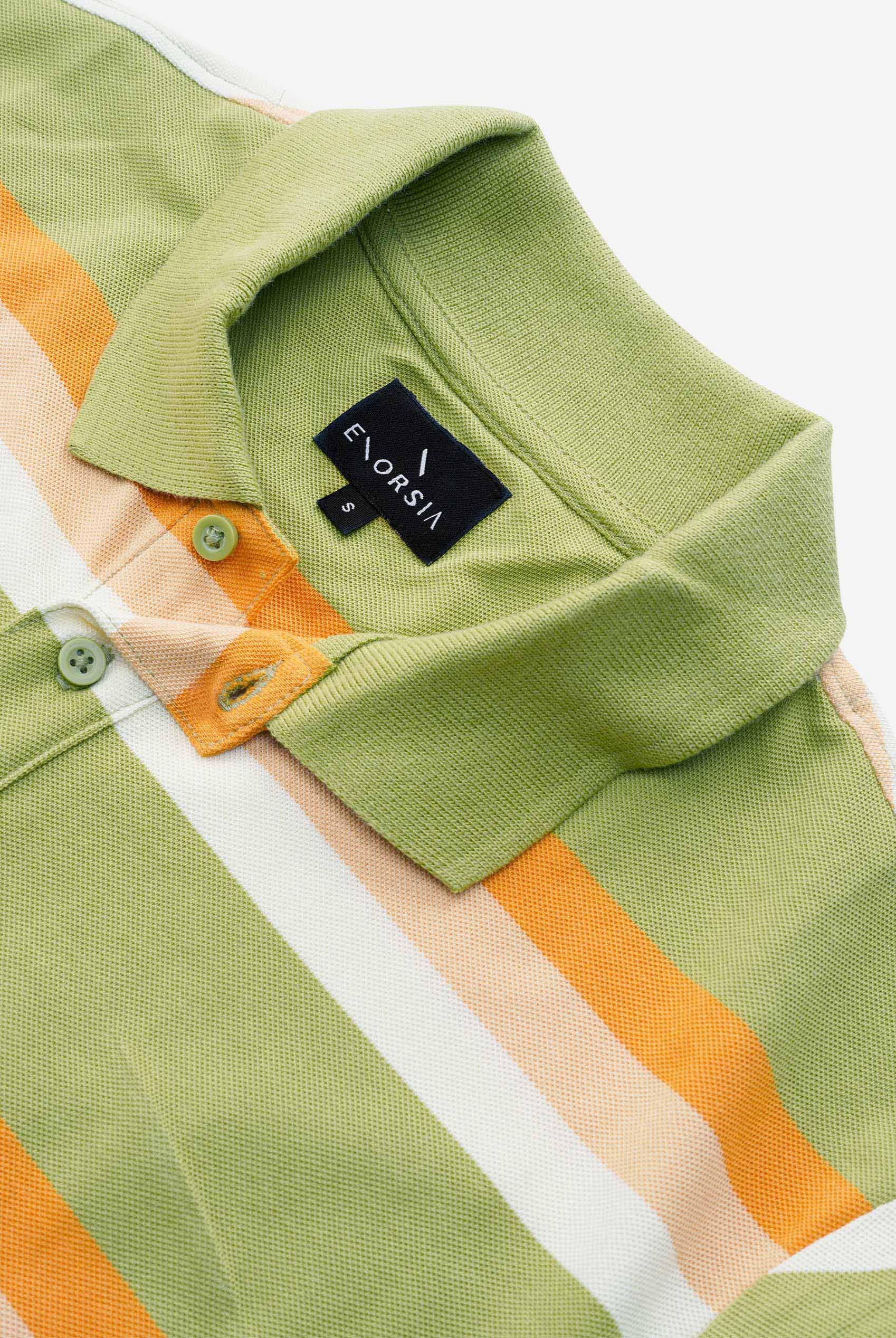 Stripe Pique Polo Shirt