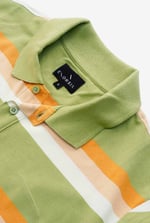 Stripe Pique Polo Shirt