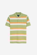Stripe Pique Polo Shirt