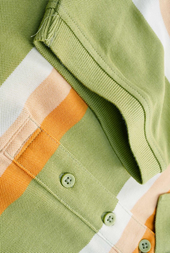 Stripe Pique Polo Shirt