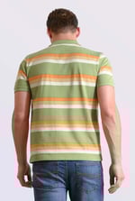 Stripe Pique Polo Shirt