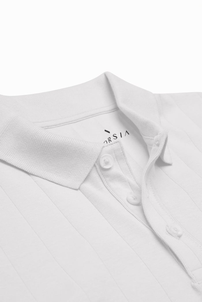 Enorsia Muscle Ribbed Polo Shirt
