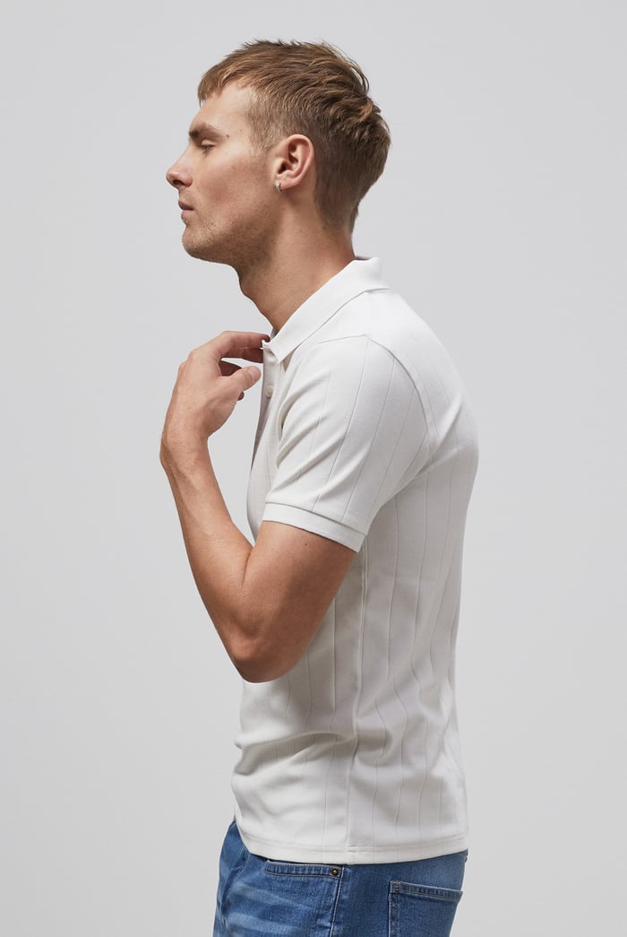 Enorsia Muscle Ribbed Polo Shirt