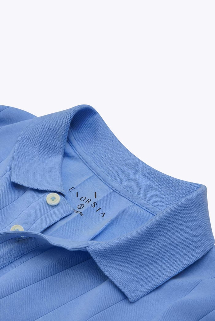 Enorsia Muscle Ribbed Polo Shirt