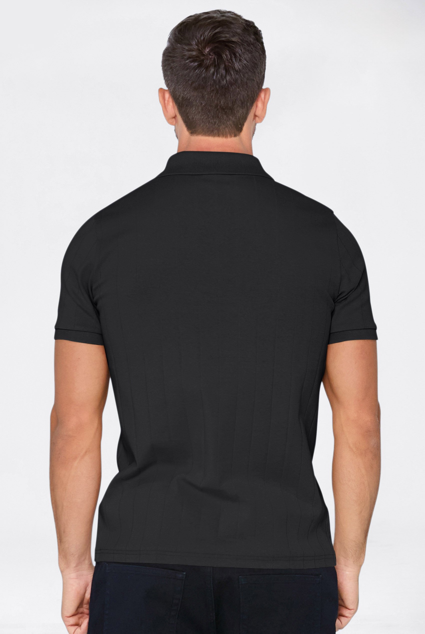 Enorsia Muscle Ribbed Polo Shirt
