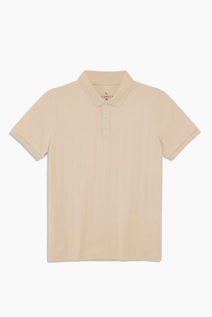 Enorsia Muscle Ribbed Polo Shirt