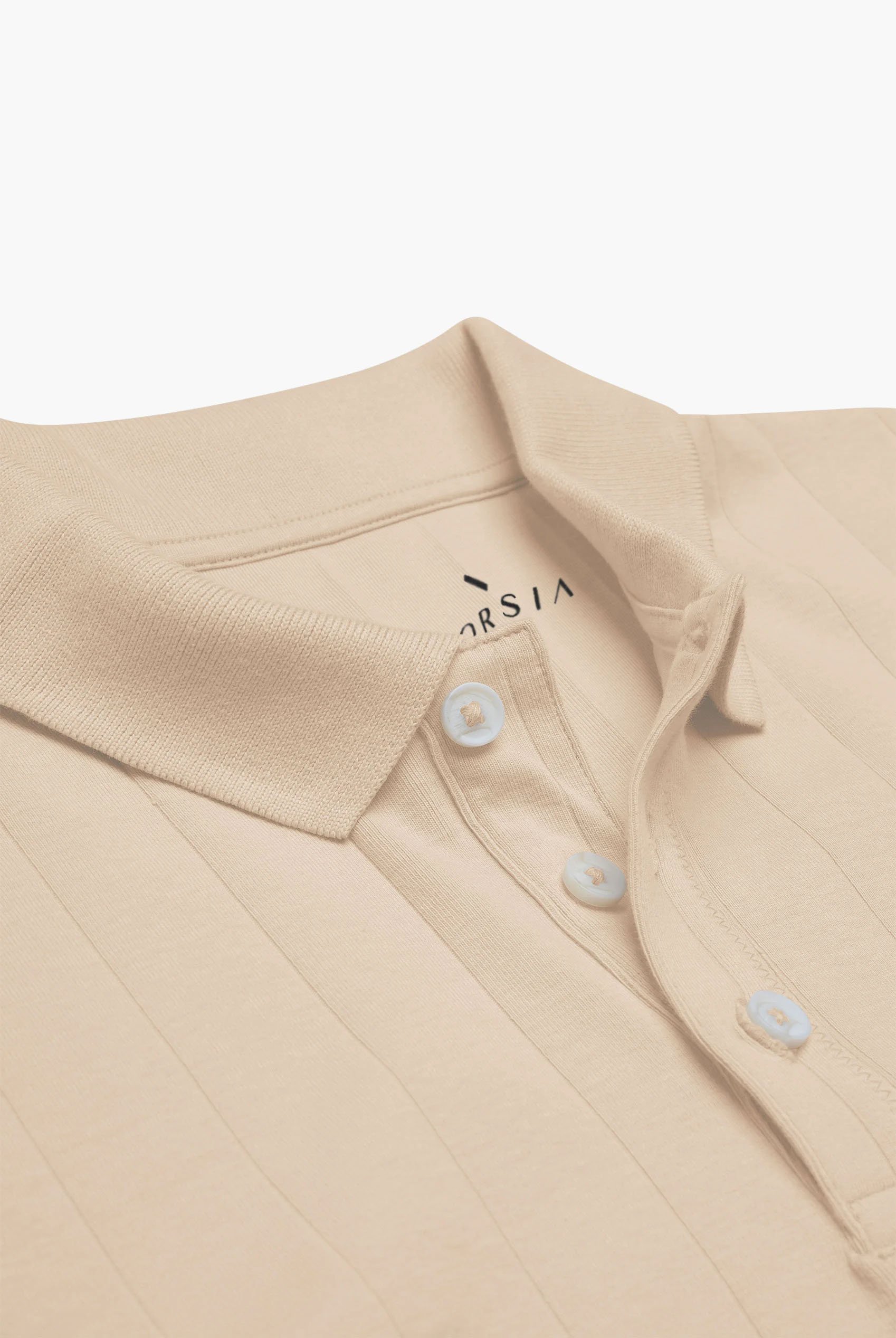 Enorsia Muscle Ribbed Polo Shirt