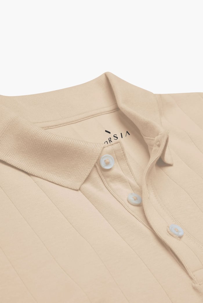 Enorsia Muscle Ribbed Polo Shirt