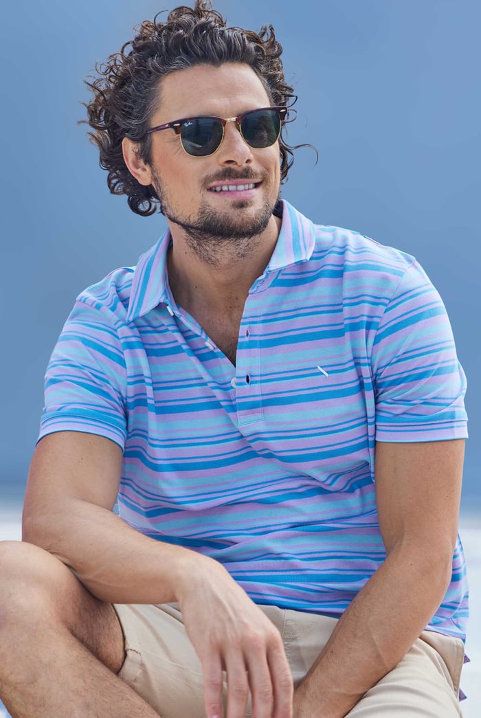 Casual Yarn Dyed Polo Shirt