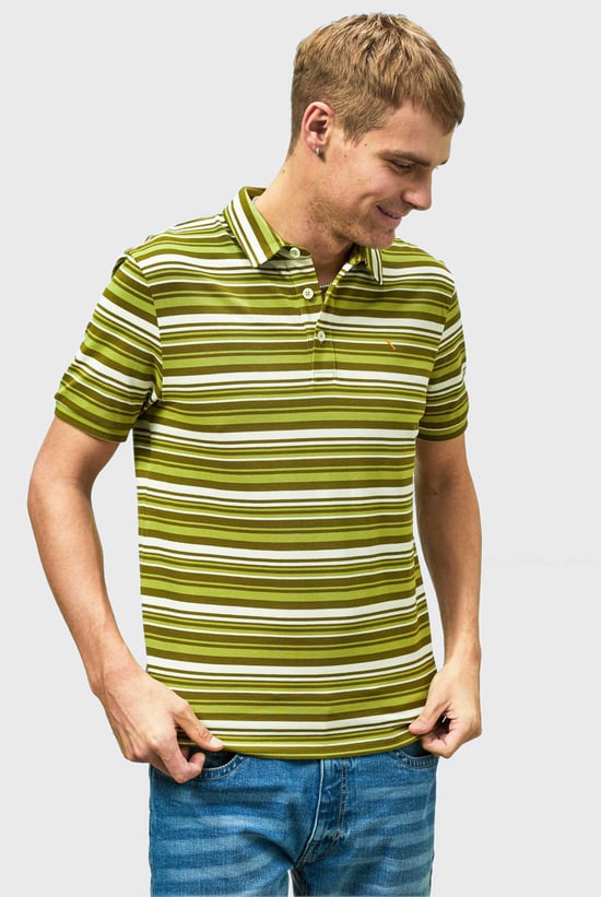 Casual Yarn Dyed Polo Shirt