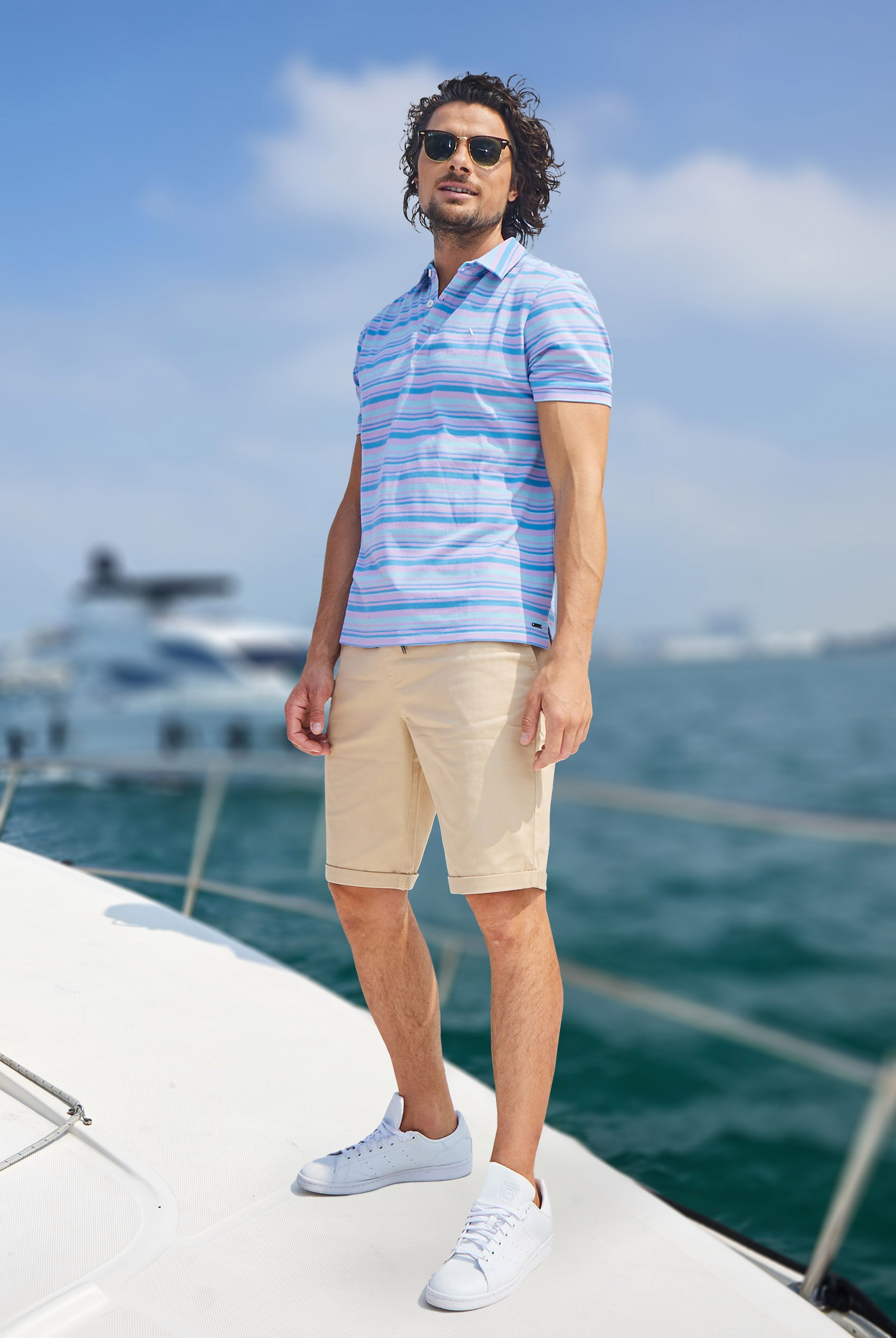 Casual Yarn Dyed Polo Shirt