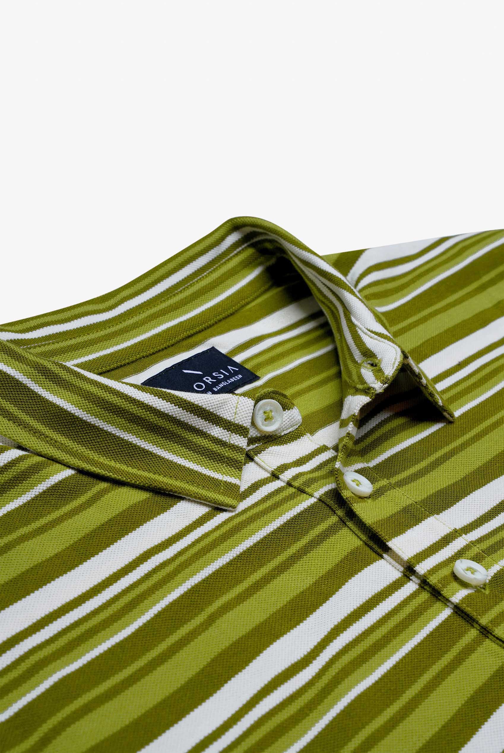 Casual Yarn Dyed Polo Shirt
