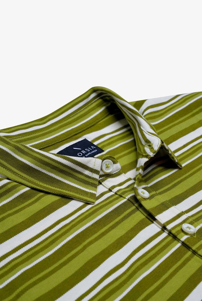 Casual Yarn Dyed Polo Shirt