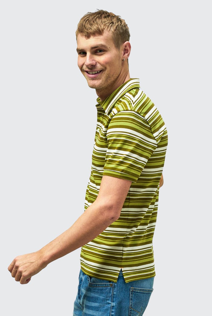 Casual Yarn Dyed Polo Shirt