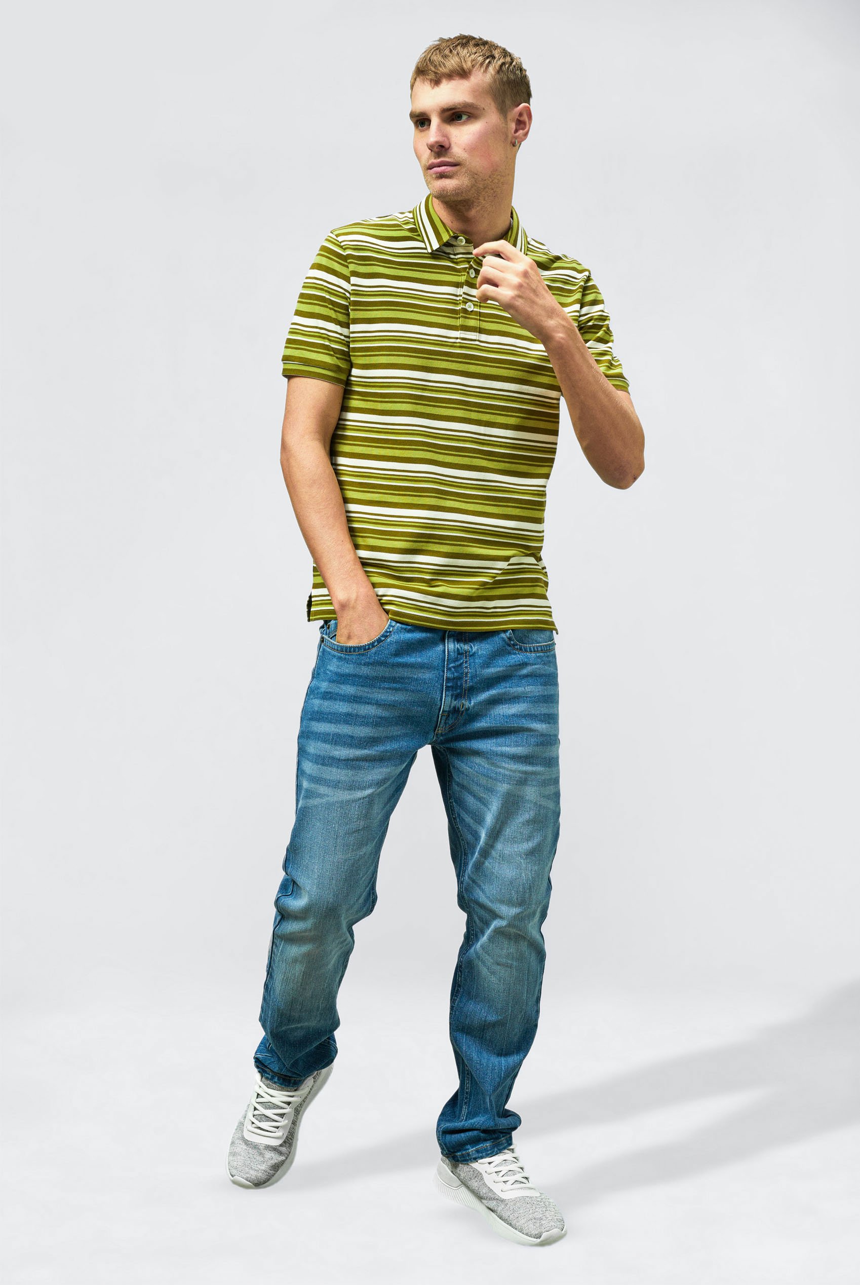 Casual Yarn Dyed Polo Shirt