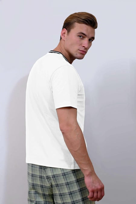 Mens White Twin Tipped T-Shirt