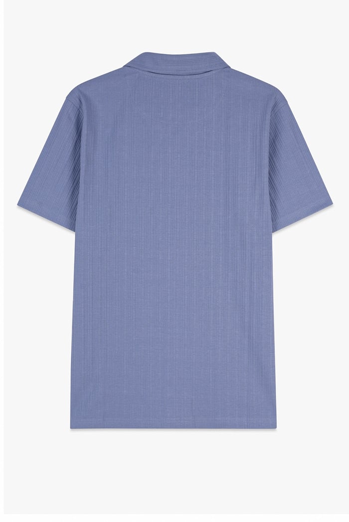 Rib Textured Men’s Polo Shirt