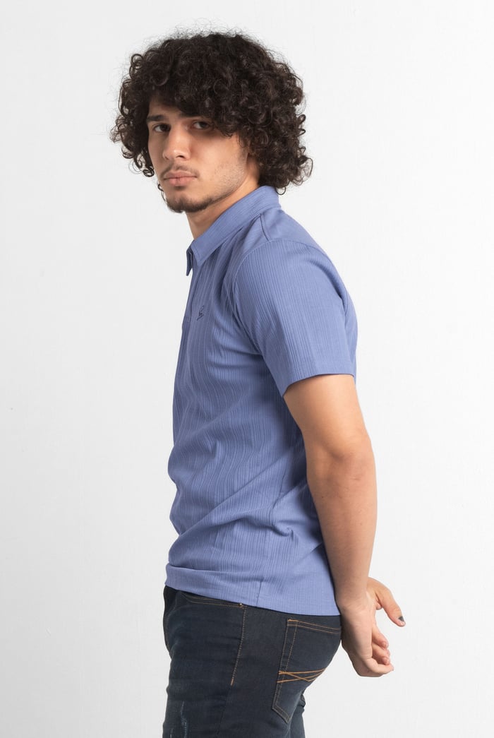 Rib Textured Men’s Polo Shirt