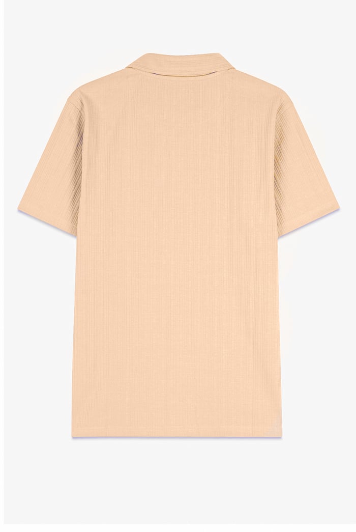 Rib Textured Men’s Polo Shirt