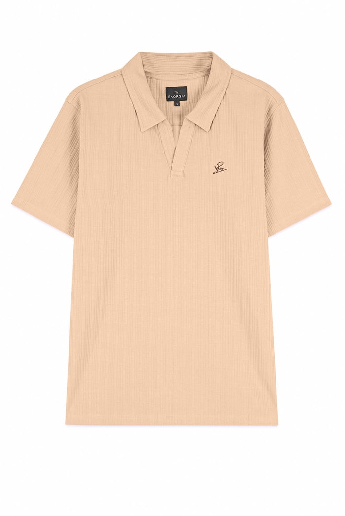 Rib Textured Men’s Polo Shirt