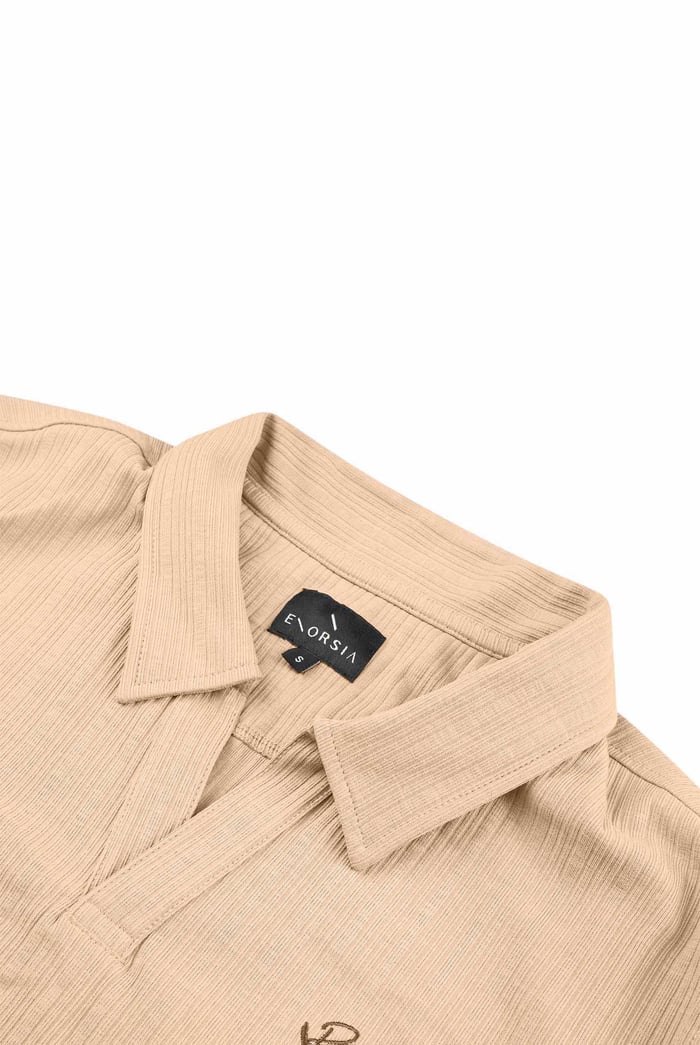 Rib Textured Men’s Polo Shirt