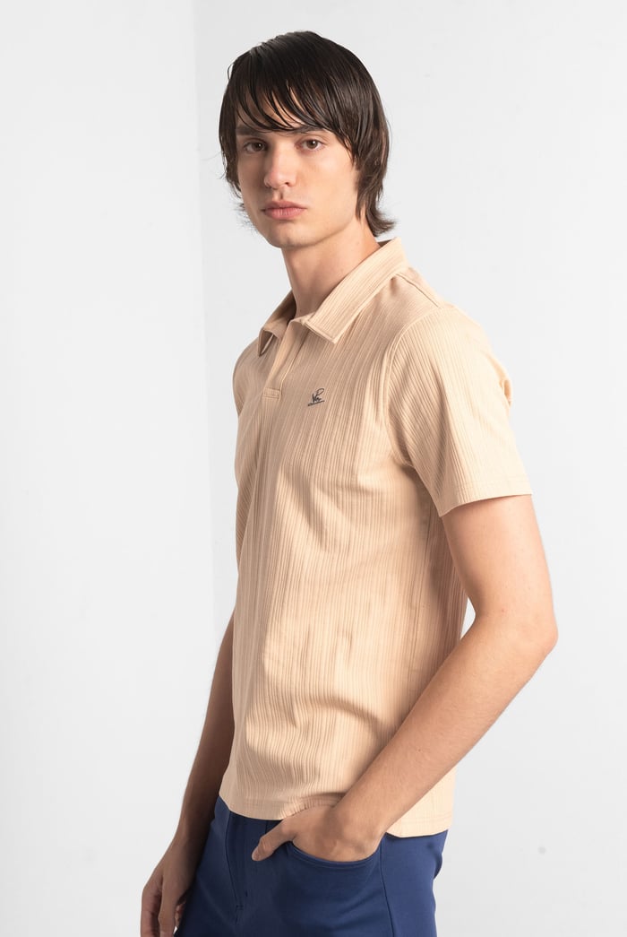 Rib Textured Men’s Polo Shirt