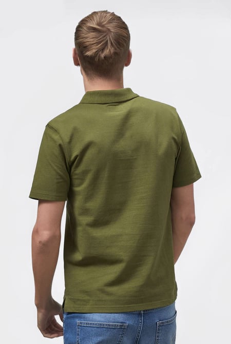 Green Solid Pique Polo Shirt