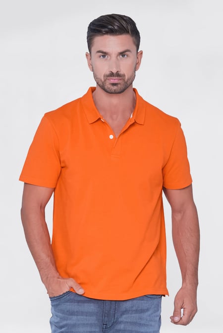 Grey Solid Pique Polo Shirt
