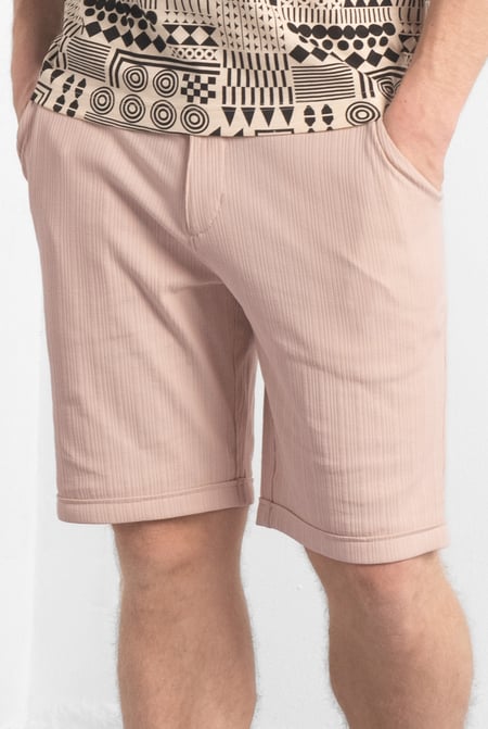 Pink Smart Jersey Chino Shorts