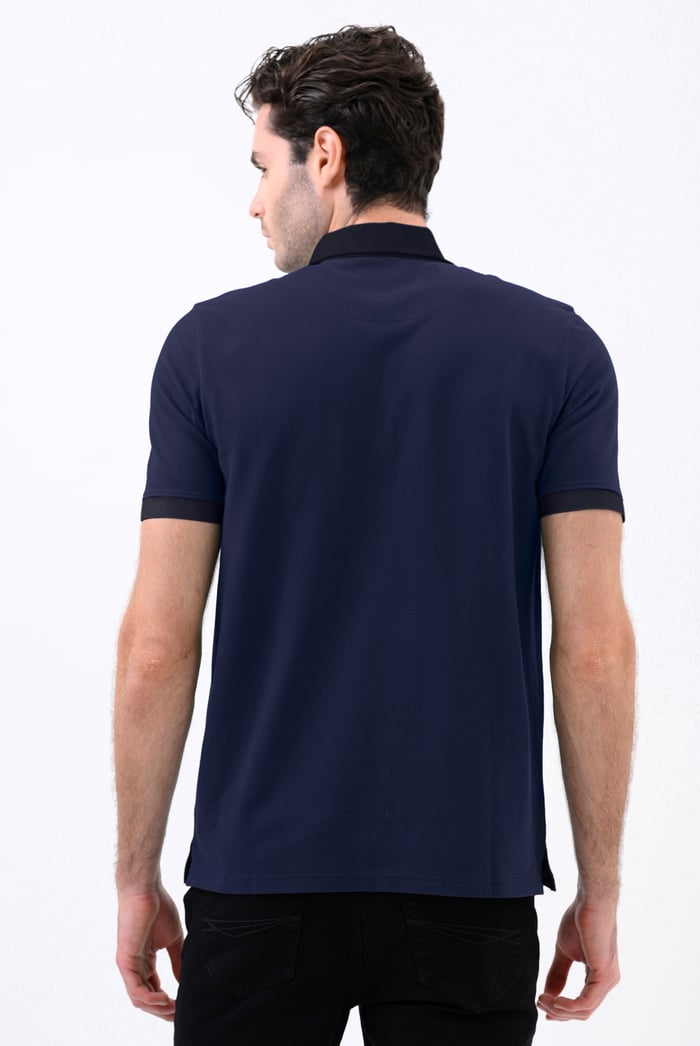 Mens Oxford Collar Pique Polo Shirt