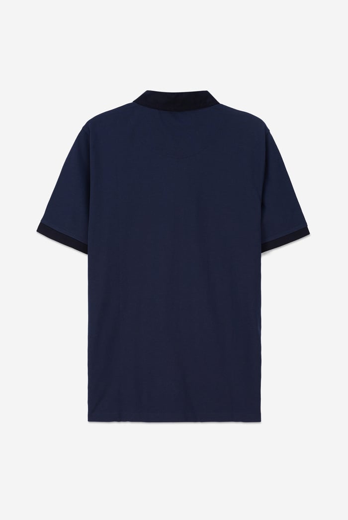 Mens Oxford Collar Pique Polo Shirt