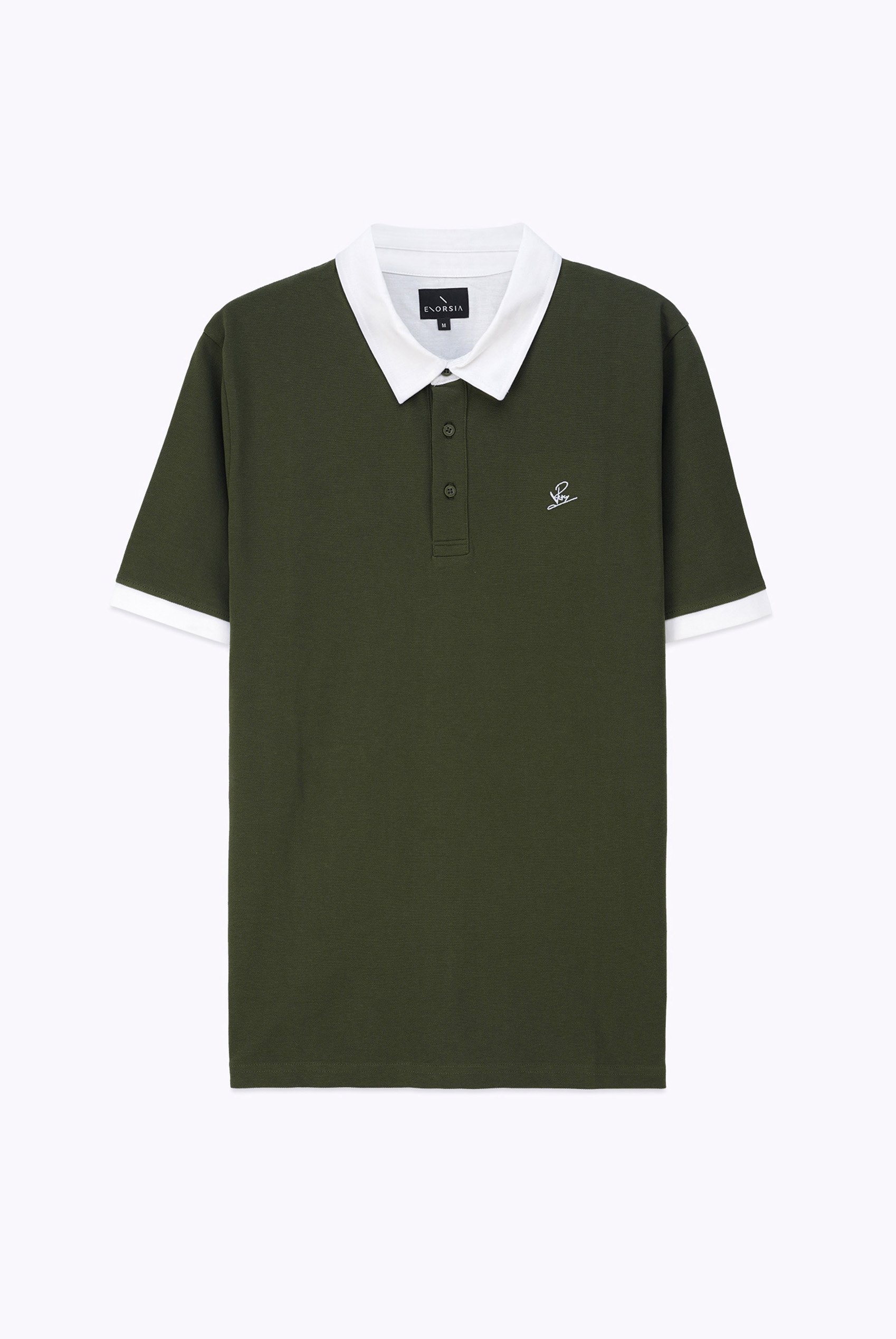 Mens Oxford Collar Pique Polo Shirt