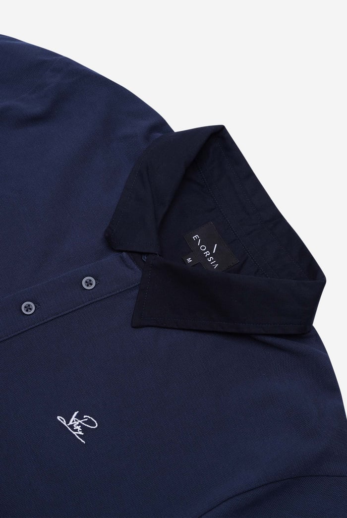 Mens Oxford Collar Pique Polo Shirt