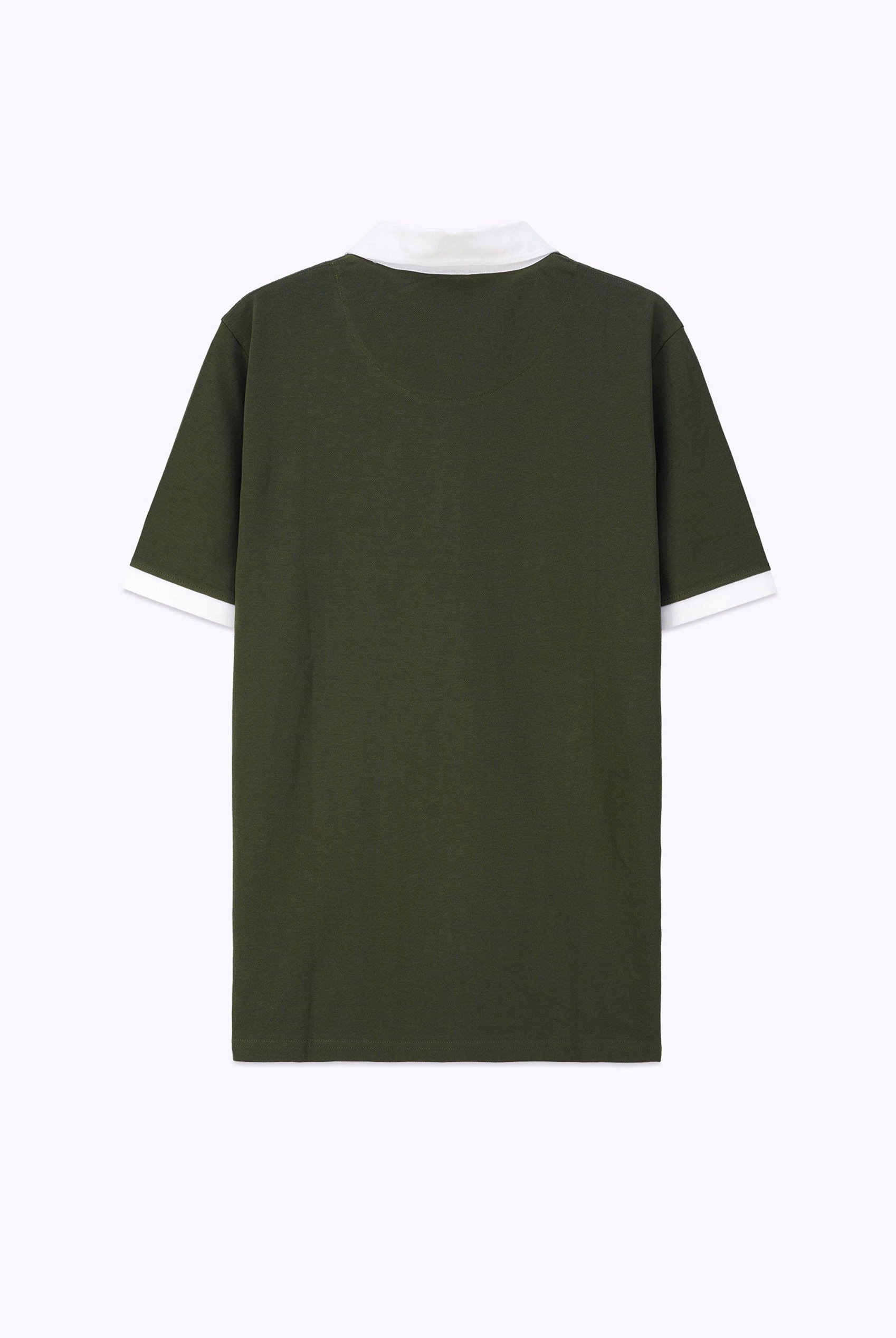 Mens Oxford Collar Pique Polo Shirt