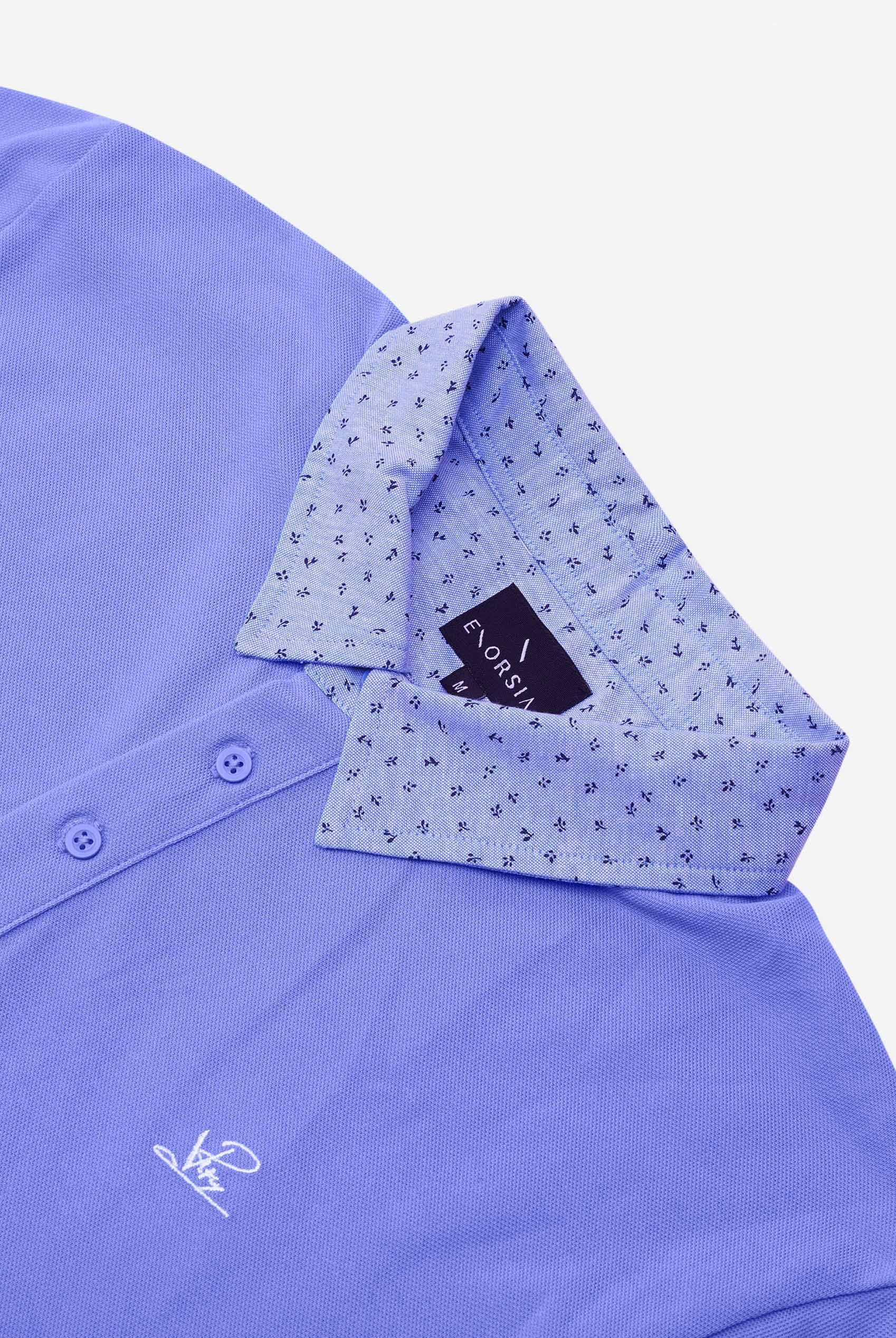 Mens Oxford Collar Pique Polo Shirt