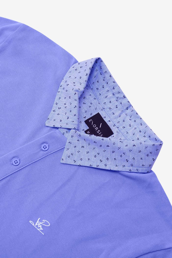 Mens Oxford Collar Pique Polo Shirt