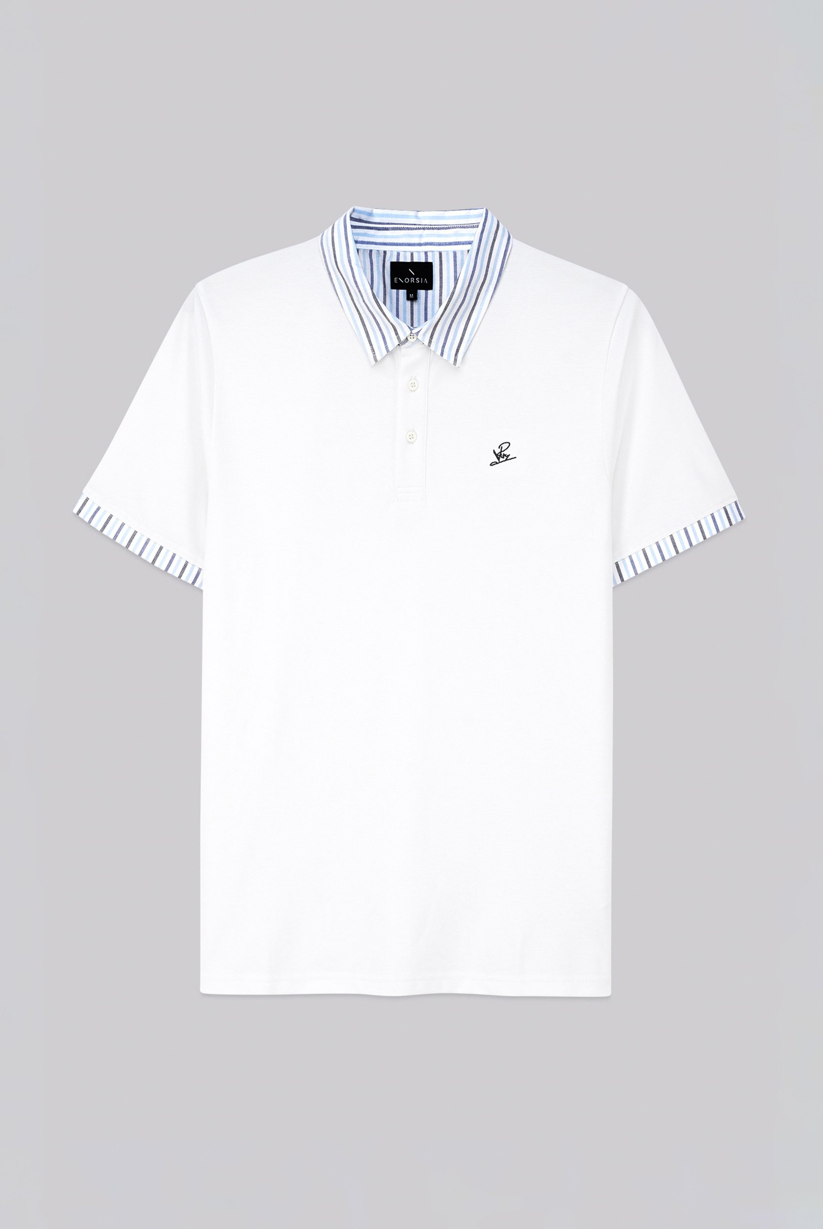 Mens Oxford Collar Pique Polo Shirt