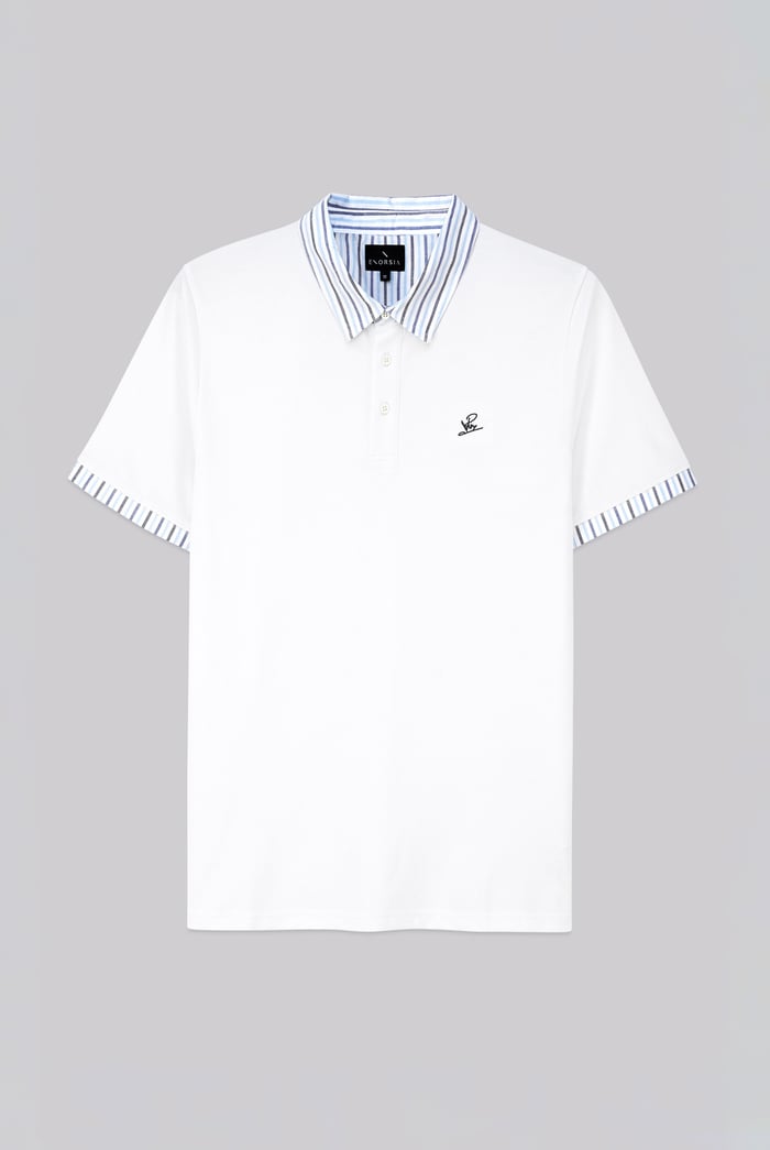 Mens Oxford Collar Pique Polo Shirt