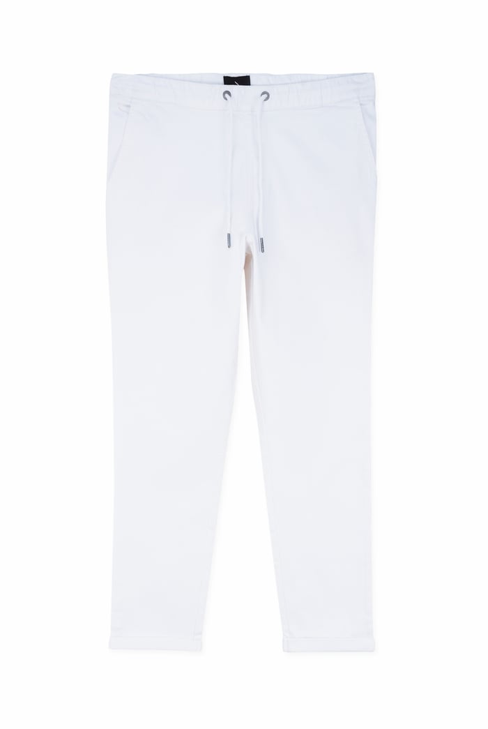 Mens Folded Hem Trousers With Drawstring