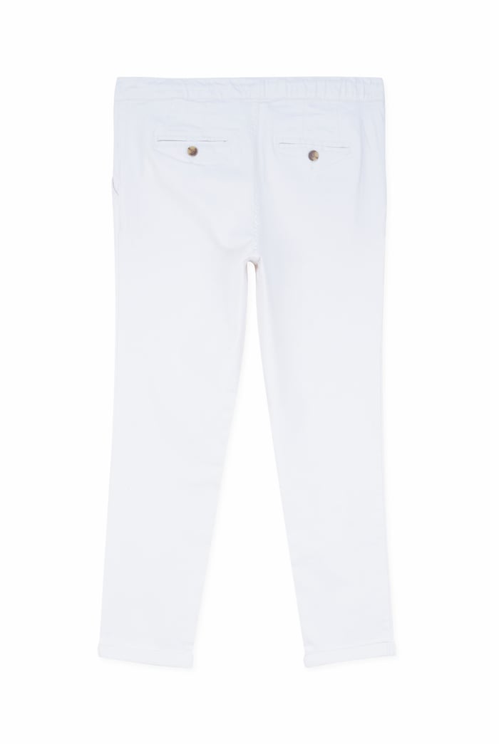 Mens Folded Hem Trousers With Drawstring