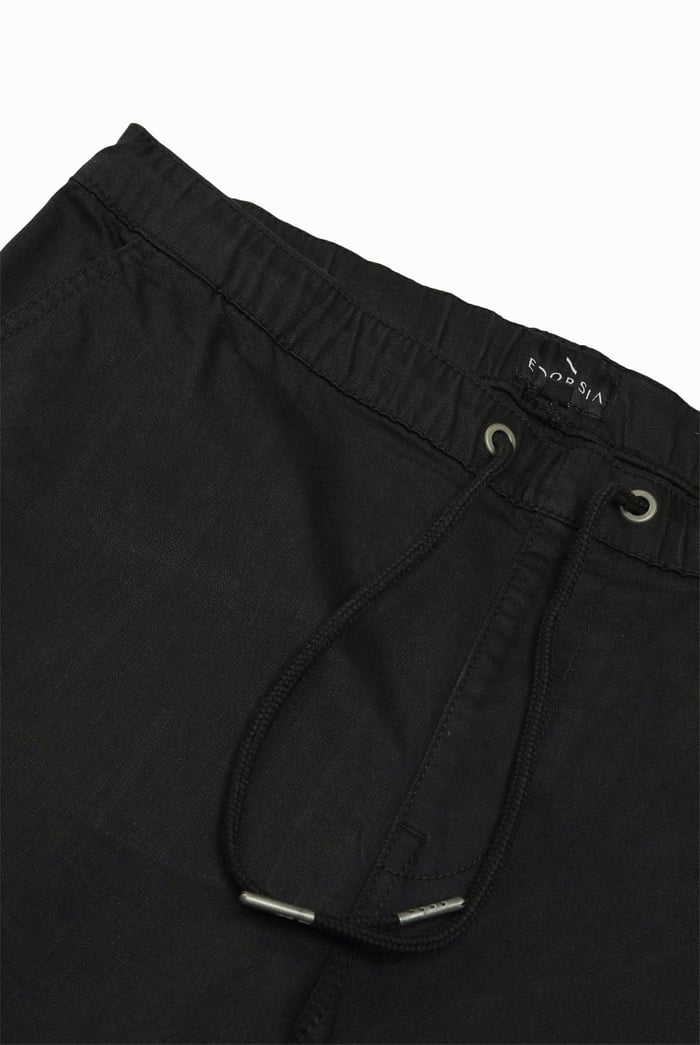 Mens Folded Hem Trousers With Drawstring