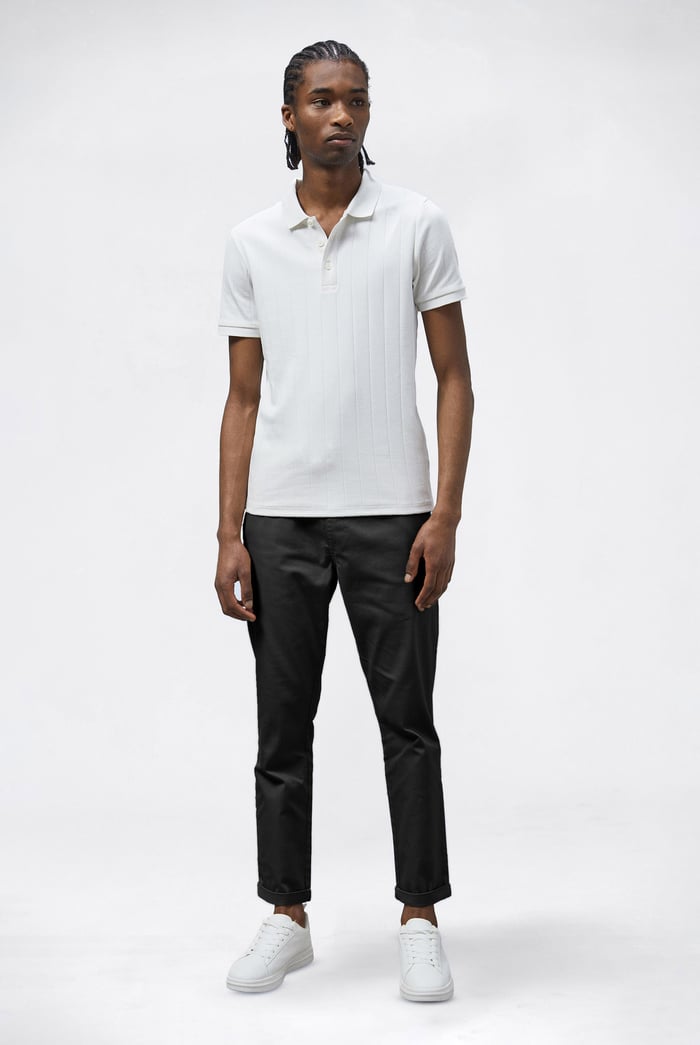 Mens Folded Hem Trousers With Drawstring