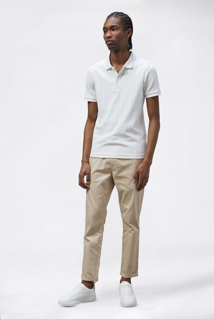 Mens Folded Hem Trousers With Drawstring
