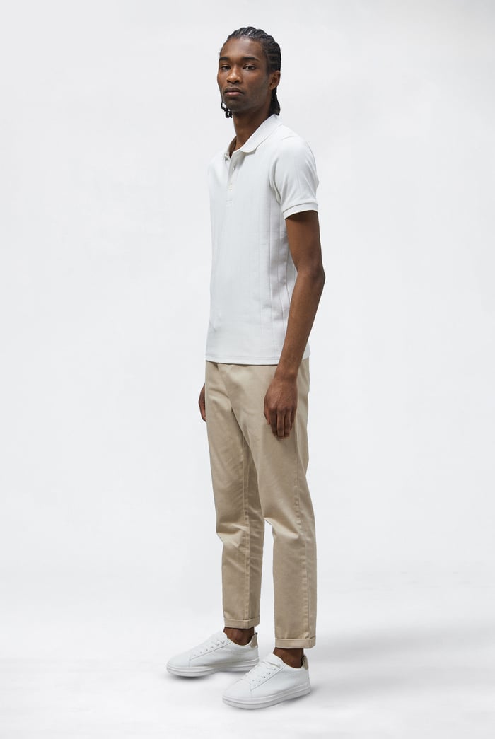 Mens Folded Hem Trousers With Drawstring