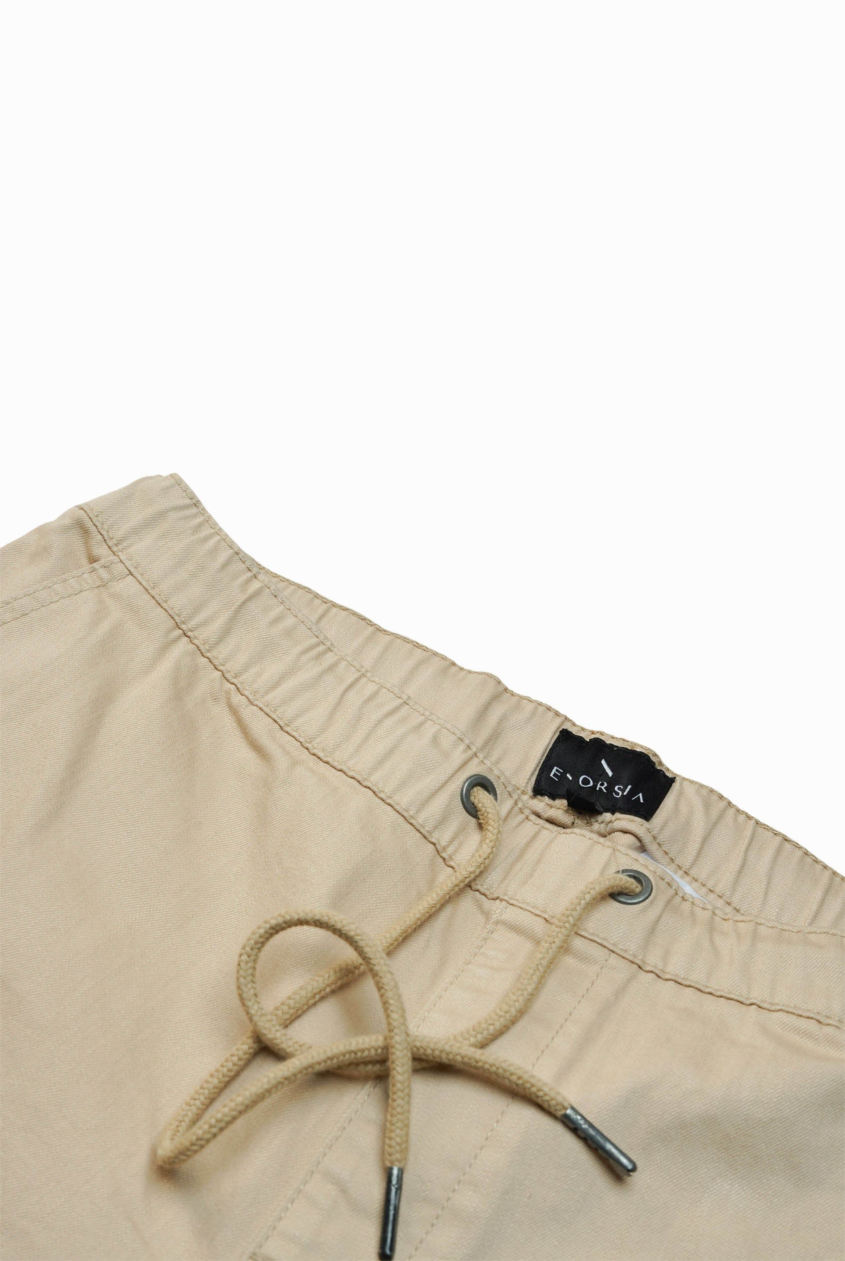 Mens Folded Hem Trousers With Drawstring